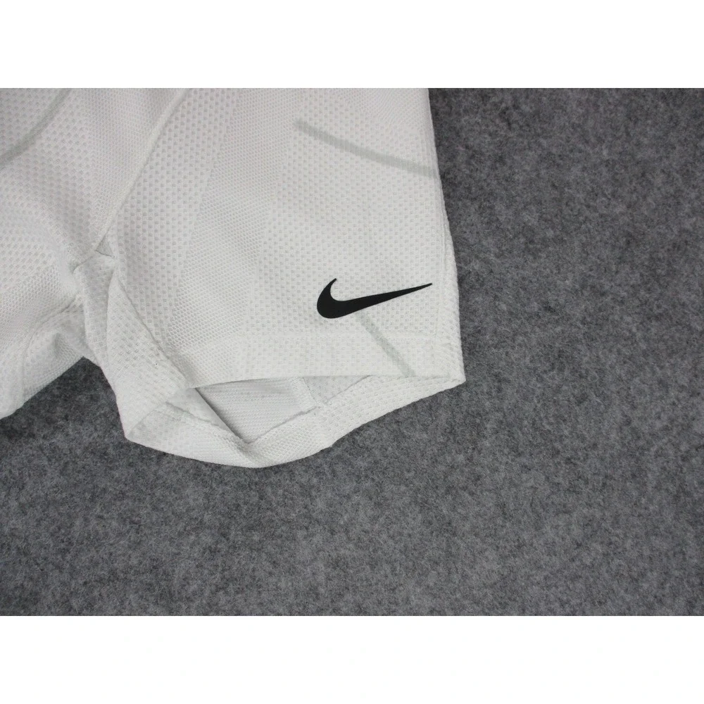 Tiger Woods Polo Shirt Mens Small White Nike Collection Dri-FIT Golf Performance